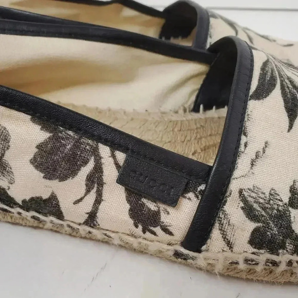 Gucci Canvas Floral Print Espadrille 39 - Picture 7 of 13
